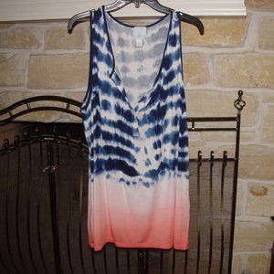 Woman's Plus Size 3X TIE DYE LONG Tank! Like New!